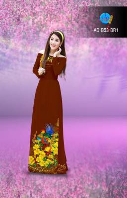 Vải áo dài hoa Mai vàng-DT 2771