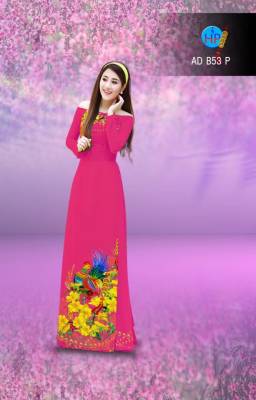 Vải áo dài hoa Mai vàng-DT 2771