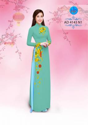 Vải áo dài hoa Mai tết-DT 2777