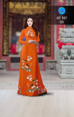 Vải áo dài hoa và chim-DT 2780