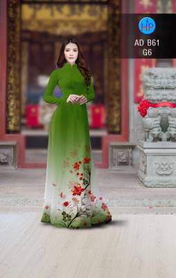 Vải áo dài hoa tà dưới-DT 2786