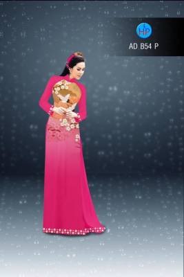 Vải áo dài hoa và chim-DT 2795