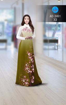 Vải áo dài cành Đào-DT 2802