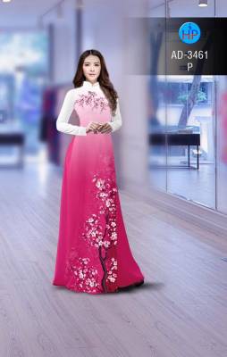 Vải áo dài cành Đào-DT 2802