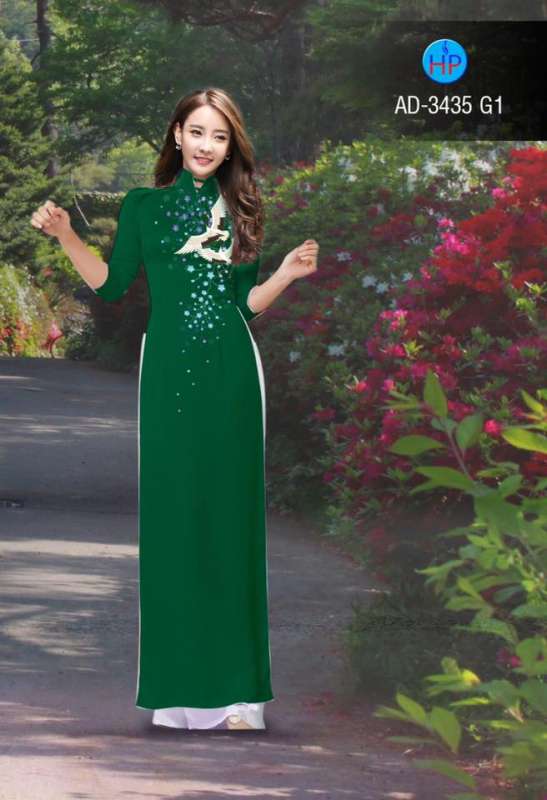 Vải áo dài chim cò