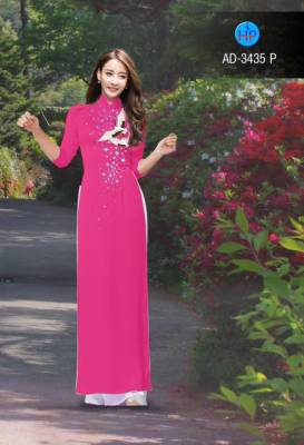 Vải áo dài chim cò-DT 2803