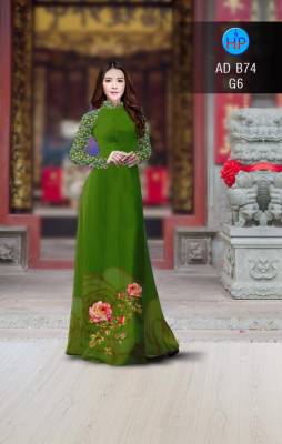 Vải áo dài hoa Hồng-DT 2805