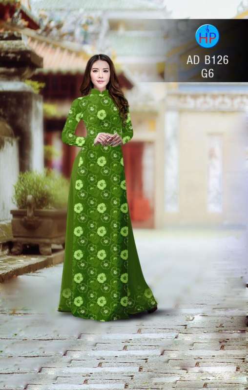 Vải áo dài hoa nhỏ toàn thân