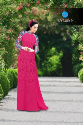 Vải áo dài hoa mờ-DT 2809