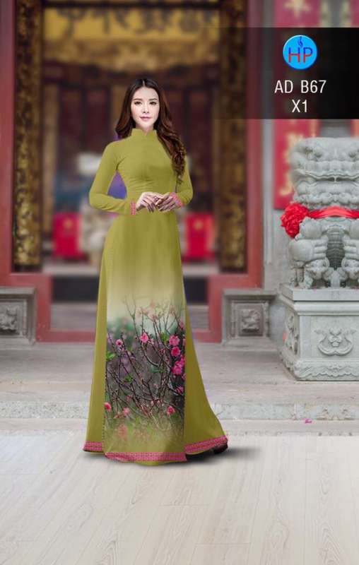 Vải áo dài cành Đào