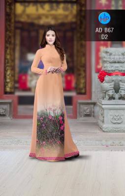 Vải áo dài cành Đào-DT 2820