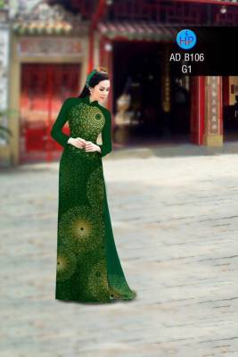 Vải áo dài hoa văn tròn-DT 2822