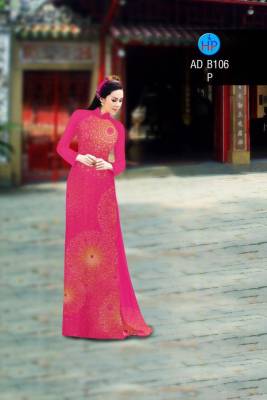 Vải áo dài hoa văn tròn-DT 2822