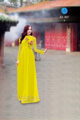 Vải áo dài hoa Hồng-DT 2825