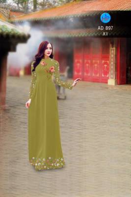 Vải áo dài hoa Hồng-DT 2825
