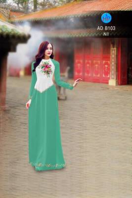 Vải áo dài hoa chùm nhỏ-DT 2826