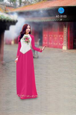 Vải áo dài hoa chùm nhỏ-DT 2826