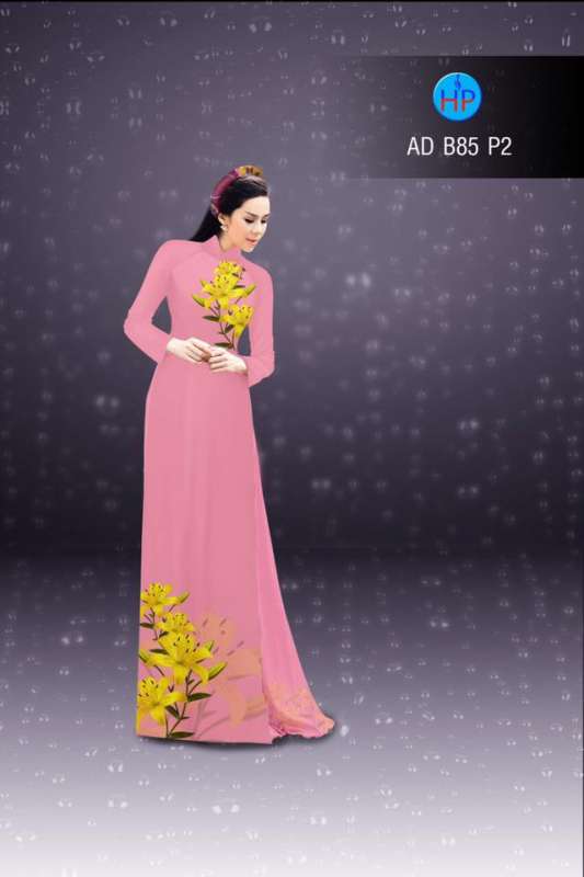 Vải áo dài hoa Ly