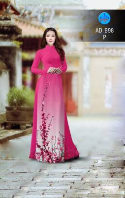 Vải áo dài cành hoa nhỏ-DT 2828