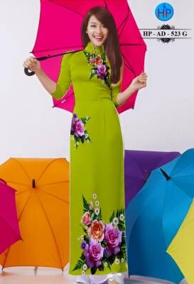 Vải áo dài Lụa hoa trên dưới-DT 283