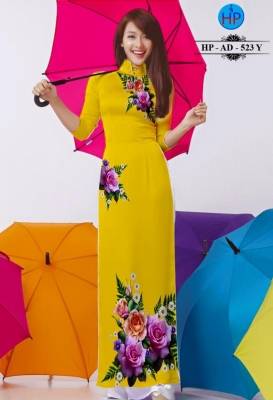 Vải áo dài Lụa hoa trên dưới-DT 283
