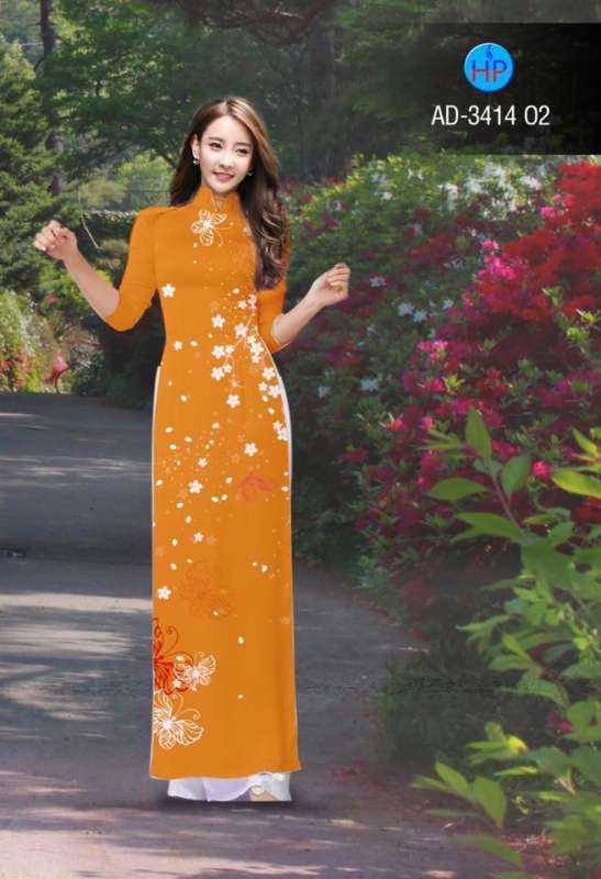 Vải áo dài hoa dây nhỏ