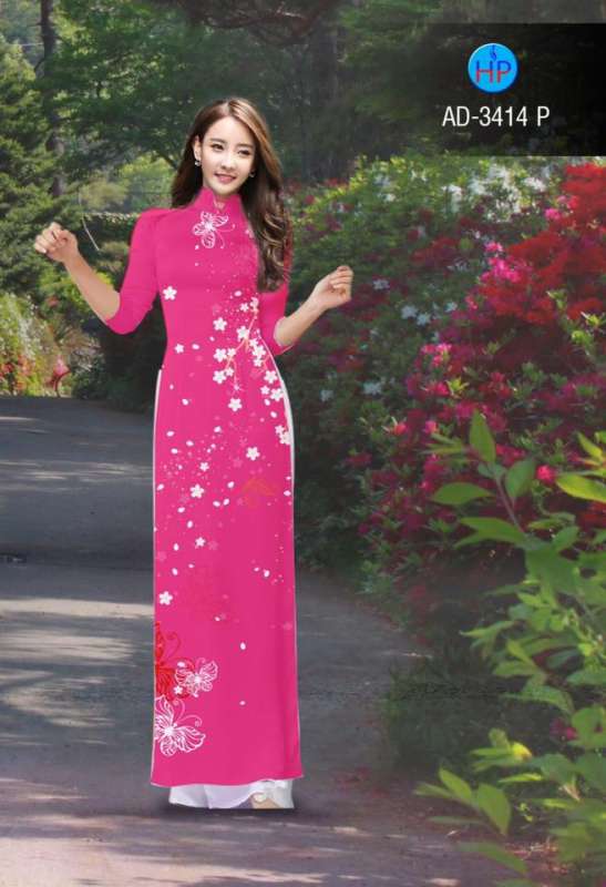 Vải áo dài hoa dây nhỏ