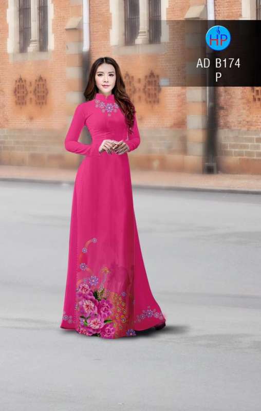 Vải áo dài chim Công