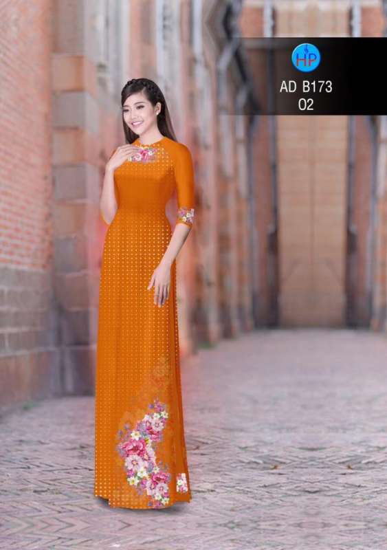 Vải áo dài hoa nhỏ trên dưới