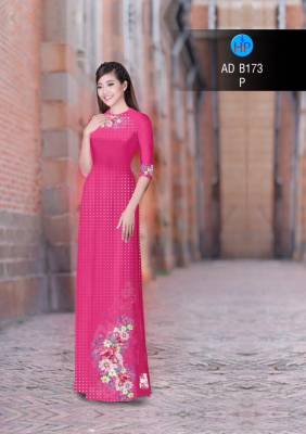 Vải áo dài hoa nhỏ trên dưới-DT 2844