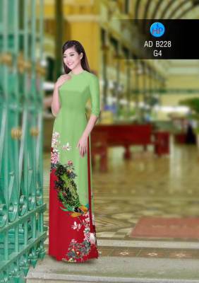 Vải áo dài chim Công-DT 2853
