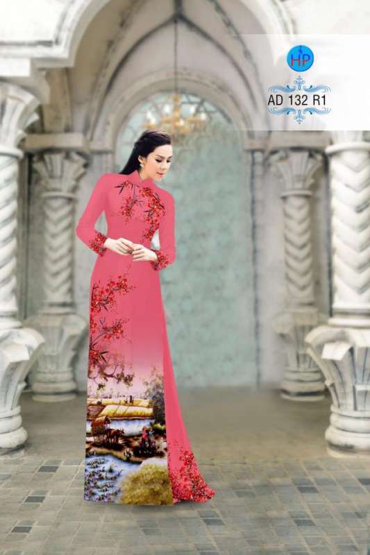 Vải áo dài phong cảnh