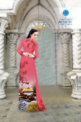 Vải áo dài phong cảnh-DT 2854