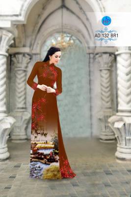 Vải áo dài phong cảnh-DT 2854
