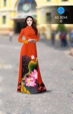 Vải áo dài hoa Sen-DT 2856