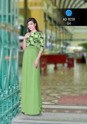 Vải áo dài hoa nhỏ thân trên-DT 2857