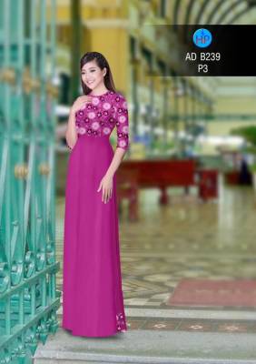 Vải áo dài hoa nhỏ thân trên-DT 2857