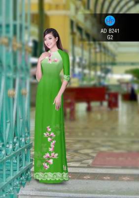 Vải áo dài hoa mờ-DT 2858