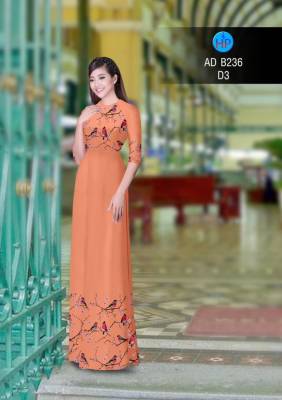 Vải áo dài chim cảnh-DT 2862