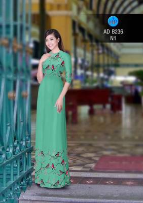 Vải áo dài chim cảnh-DT 2862