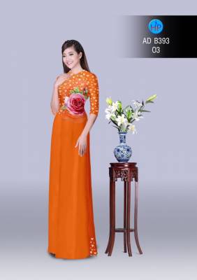 Vải áo dài hoa Hồng-DT 2866