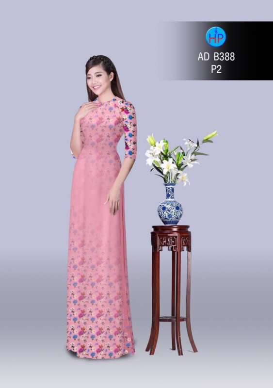 Vải áo dài hoa nhí