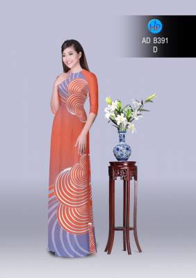 Vải áo dài hoa văn tròn-DT 2869