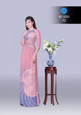 Vải áo dài hoa văn tròn-DT 2869