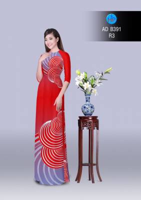 Vải áo dài hoa văn tròn-DT 2869
