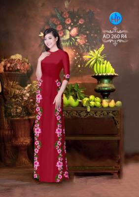 Vải áo dài hoa dây 2 bên-DT 2872
