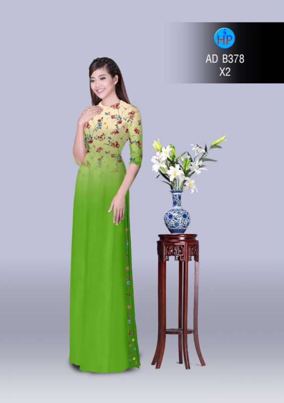Vải áo dài hoa nhí