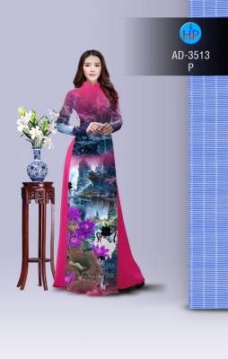 Vải áo dài hoa Sen-DT 2883