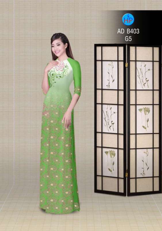 Vải áo dài hoa nhỏ