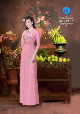 Vải áo dài hoa rơi-DT 2891